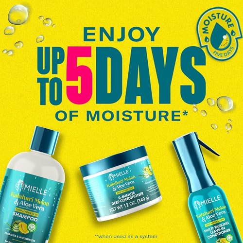 Mielle Organics Kalahari Melon & Aloe Vera Leave-In Conditioner Spray - 3-in-1 Detangler & Curl Refresher, 6.7 oz