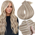 Full Shine Butterfly Weft Hair Extensions 20 Inch 50G Ash Blonde