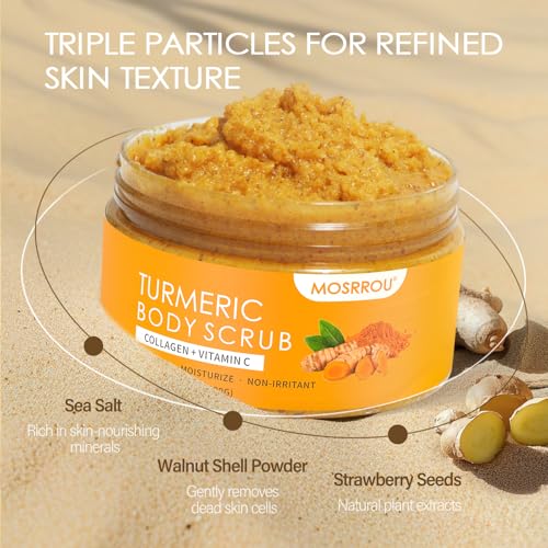Turmeric Body Scrub with Vitamin C & Coconut Oil Exfoliator