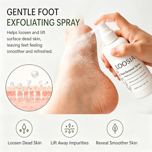 Gentle Foot Exfoliating Spray for Cracked Heels - Moisturizing Dead Skin Remover