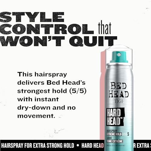 TIGI Bed Head Hard Head Hairspray - Travel Size, Extra Strong Hold