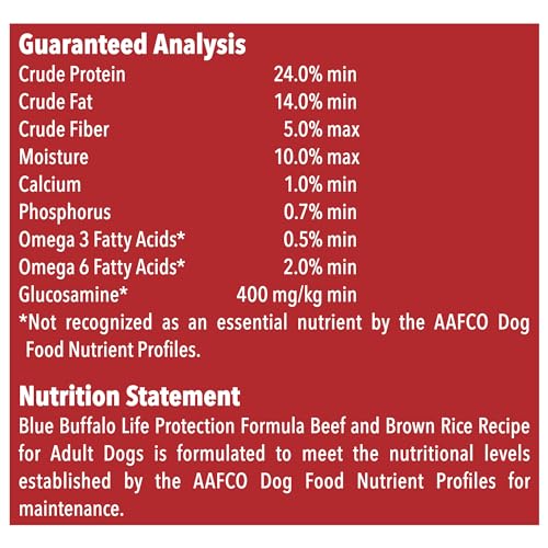 Blue Buffalo Life Protection Formula Adult Dry Dog Food, Helps Build and Maintain Strong Muscles, Made with Natural Ingredients, Beef & Brown Rice Recipe, 15-lb. Bag