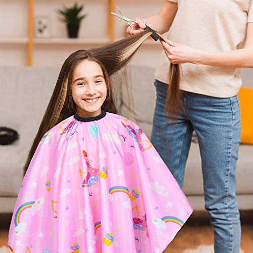 Kids Waterproof Hair Cutting Cape with Snap Closure – Unicorn