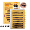 Self Adhesive Eyelashes No Glue Needed 120pcs Natural Self Adhesive Lash Clusters Wispy Reusable Press on Lashes Pre-Glue 10-16mm Individual Lashes C Curl DIY Eyelash Extensions