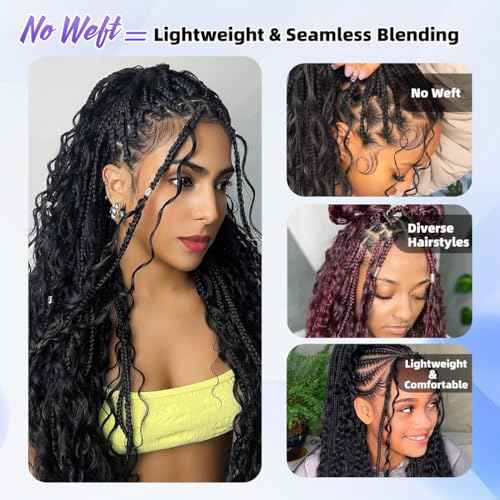 Deep Wave Human Braiding Hair for Boho Braids ? 14 Inch 120g 3 Bundles/Pack Chocolate Brown, 100% Unprocessed 12A Brazilian Virgin Hair Bulk, No Weft, Wet & Wavy Curly Knotless Extensions