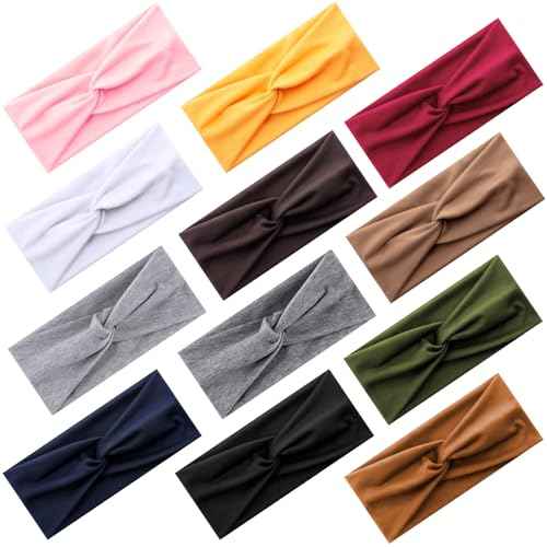 Tyfthui Headbands for Women, Fashionable Sports Hairbands, Elastic Wide Headbands Non Slip Workout Yoga Sport Headbands for Women (Color C)