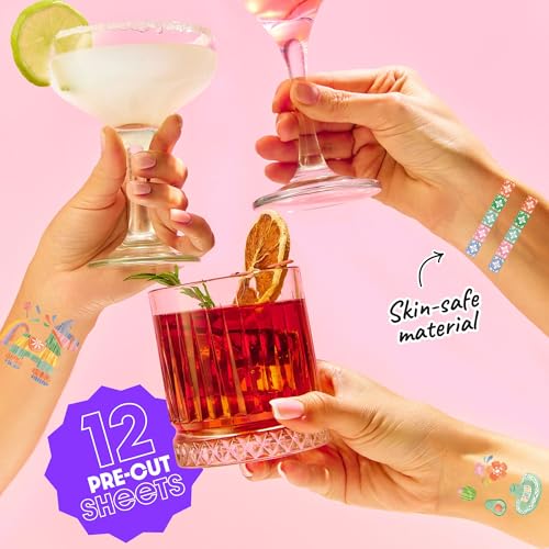 Fiesta Temporary Tattoos - 72 Pack Mexican Theme Party Favors