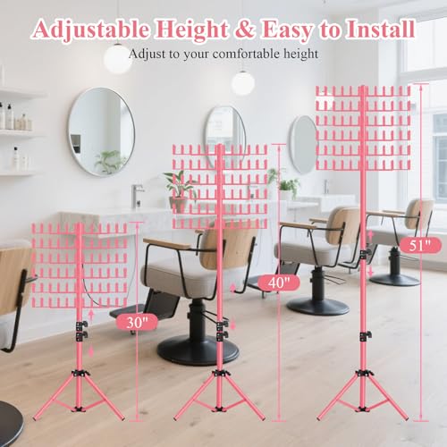 144 Peg Braiding Hair Rack Stand, Height Adjustable