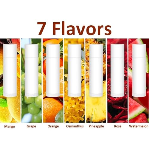 350 Pack Lip Balm Unlabeled, Natural Lip Balm Bulk Blank Tube, Personalized Lip Balms for Party Favors Adults and Bridal Shower Favors or Baby Shower Gifts-7 Flavors