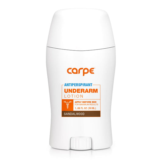 Carpe Clinical Strength Underarm Antiperspirant and Deodorant, Sandalwood Scent