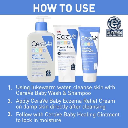 CeraVe Baby Eczema Relief Cream 5oz with Colloidal Oatmeal & Vitamin E - Hypoallergenic