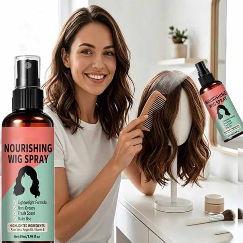 No-Rinse Nourishing Wig Spray - Lightweight & Quick-Drying 55ml