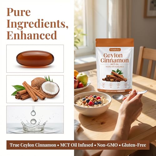 Ceylon Cinnamon Softgels with MCT Oil - 300 Capsules