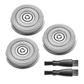 Handsome Face Replacement Blades for Handsomeface Replacement Head Electric Razor for Men Rotary Shaver, 3 Pack Replacement Heads, 2 Cleaning Brush