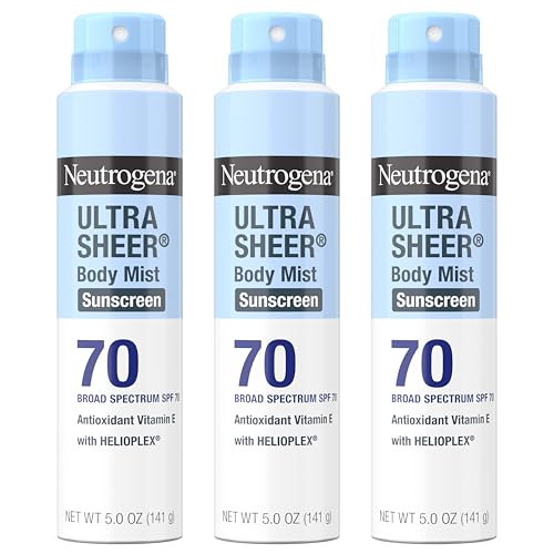 Neutrogena Ultra Sheer Dry Touch Sunscreen Spray SPF 70, 3 Pack