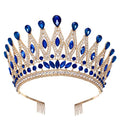 Rhinestone Wedding Tiara Crown for Women with Combs