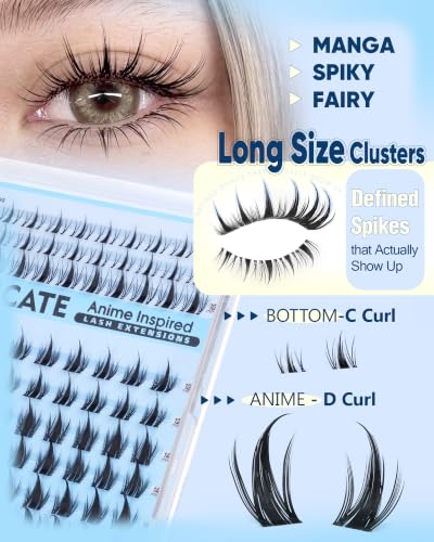 CORUSCATE Manga Lash Clusters with Bottom Lashes | Spiky Anime Eyelash