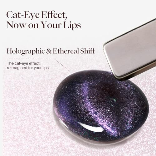 Joocyee Cat Eye Lip Gloss - Holographic Shimmer Plumping Tint