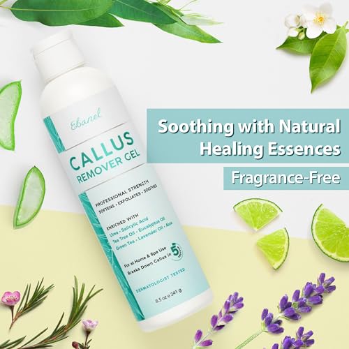 Ebanel Callus Remover Gel & 40% Urea Foot Cream Set for Dry Cracked Heels