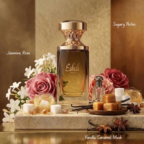 Paris Corner Eshal Vanilla Eau de Parfum Spray 100ml – Sweet Floral Fragrance