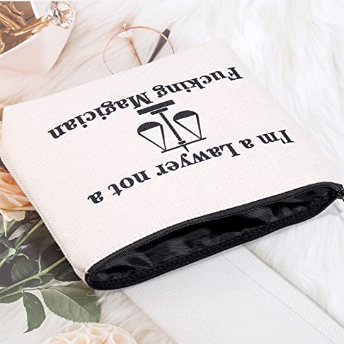 POFULL Lawyer Gifts For Women Attorney or Law Cosmetic Bag Law Cosmetic Bag Future Lawyer Gift Law Judge Gift (I'm a lawyer bag)