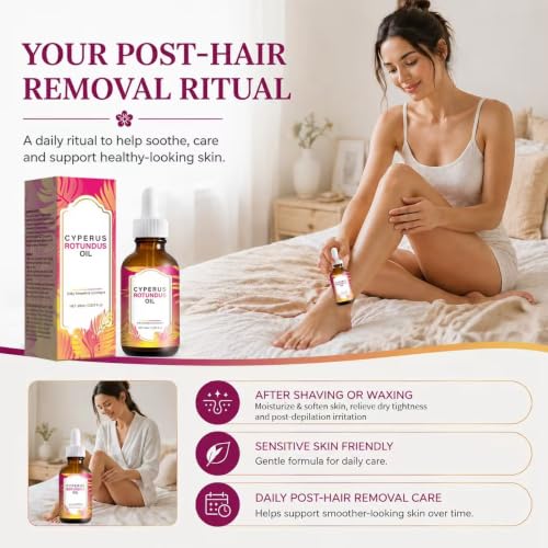 DreamCatching Cyperus Rotundus Hair Removal Oil - Natural Skin Softening & Pore Refinement, 2 Fl Oz