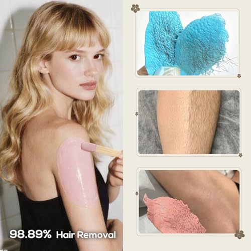 300g Wax Beads - Hard Wax Beads for Brazilian Bikini & Coarse/Stubborn Hair, Wax Beads for Hair Removal At-Home Waxing,Hard Wax Works on Face, Body, Legs (Coconut)