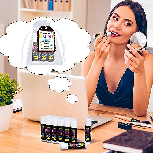 25 Pack Employee Appreciation Lip Balms Gifts Bulk, You Are The Balms Thank You Gifts for Staff Coworkers Teacher Nurse Volunteer Appreciation