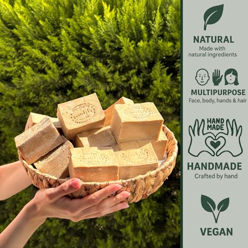 Aleppo Soap - (7 oz)%20 Laurel Oil,%80 Olive Oil, Traditional Production, Natural - Vegan ? Handmade (Pack of 1)