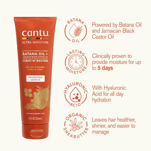 Cantu Ultra Moisture Leave-In Conditioner with Batana & Castor Oil - 8 fl oz