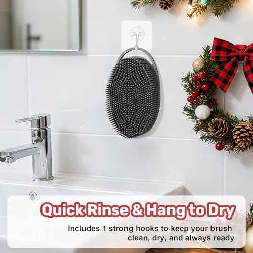 Silicone Body Scrubber - Perfect Christmas Stocking Stuffers for Men, Women, Kids & Teens| Bulk Stocking Stuffers Gift Idea, Exfoliating Bath Brush, Fun Stocking Stuffers Candy Alternative 2025