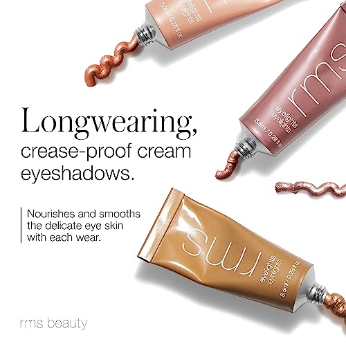 RMS Beauty Eyelights Cream Eyeshadow in Sunbeam & Halo - Metallic Eyeshadow Eyelid Color, Shimmer Eyeshadow, Glitter Cream Liquid Eyeshadow