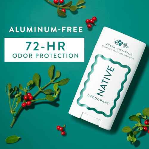 Native Deodorant, Holiday Edition, Fresh Mistletoe Scent, Contains Naturally Derived Ingredients, 72 Hour Odor Control | Deodorant for Women and Men, Aluminum Free with Baking Soda