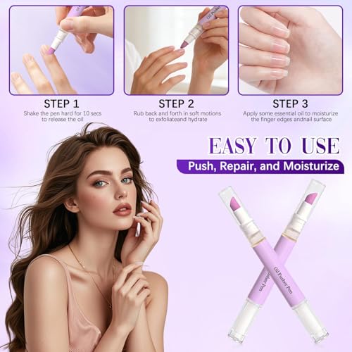 2-in-1 Cuticle Pusher & Oil Pen with Ceramic Tip