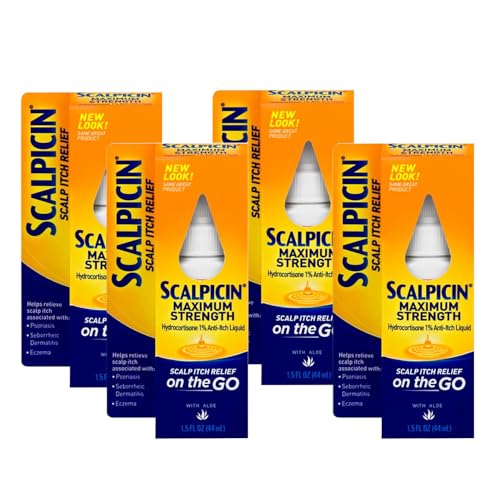 Scalpicin Max Strength Scalp Itch Treatment, 1.5 oz (4-Pack)