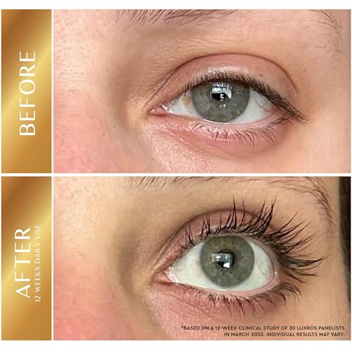 Plant-Based Lash & Brow Growth Serum Bundle: Eyelash Growth Serum 5ML + LUXROS Advanced Eyebrow Growth Serum 5ML - Thick, Strong Lashes & Brows - No Parabens - Made in USA