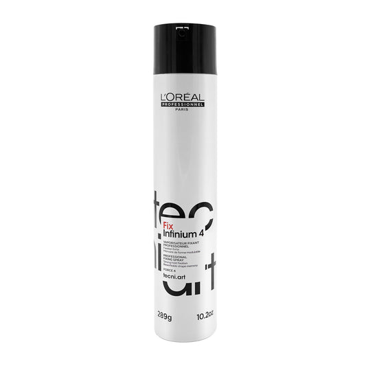 L'Oréal Professionnel Paris Infinium 4 - Strong Hold Hairspray For Natural Feel and Shine, Reduces Frizz Without Stiffness, For All Hair Types