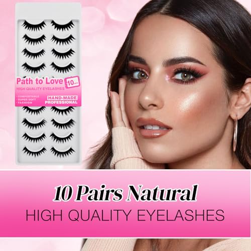Path to Love C10D62 Wispy Natural Look False Eyelashes 10 Pairs – Anime, Manga, Spiky Styles