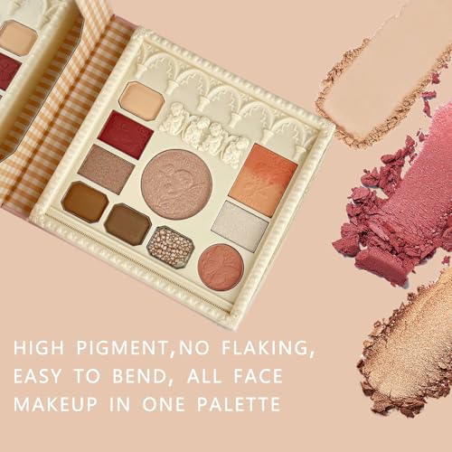K'APEINE 10-Color Eyeshadow Palette - Matte & Glitter All-in-One
