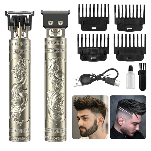Beard Trimmer for Men-Hair Clippers for Men-Cordless Rechargeable Hair Clipper and Trimmer-Beard Shaver Barbershop (Bronze)