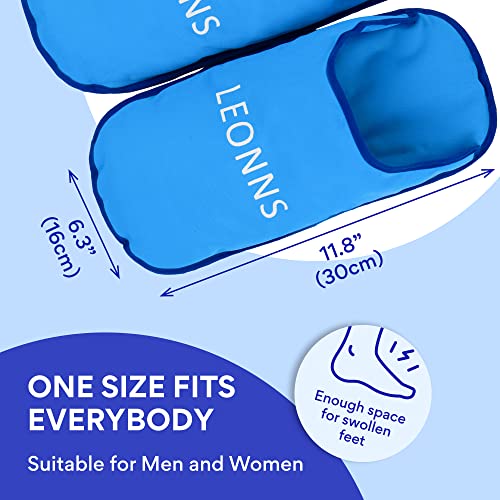 LEONNS Gel Foot Ice Pack Slippers for Pain Relief & Therapy
