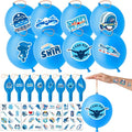 72 Piece Swimming Party Favor Set | Punch Balloons & Tattoos