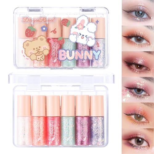 Baorder 6Pc Liquid Glitter Eyeshadow Set – Shimmer