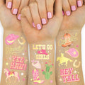 XO, Fetti 100 Gold Foil Cowgirl Temporary Tattoos | Western Party Favors