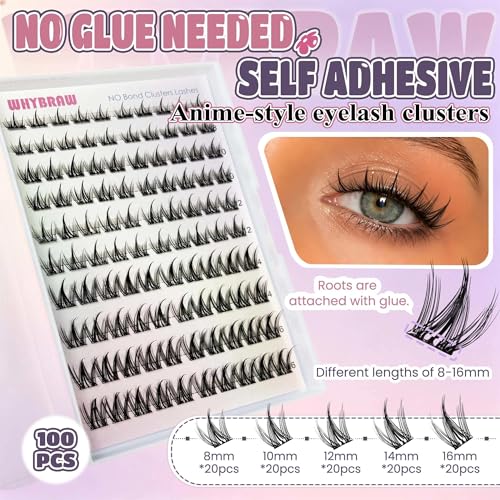 Self-Adhesive Eyelash Clusters - 8-16MM Manga & Fairy Styles