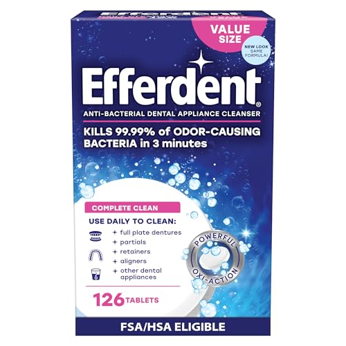Efferdent Complete Clean Denture & Retainer Cleaner Tablets, 126 Count