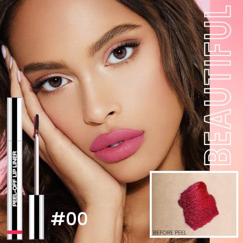 KXmzeG Matte Peel-Off Lip Stain & Lip Liner - Long Lasting Waterproof Lip Gloss