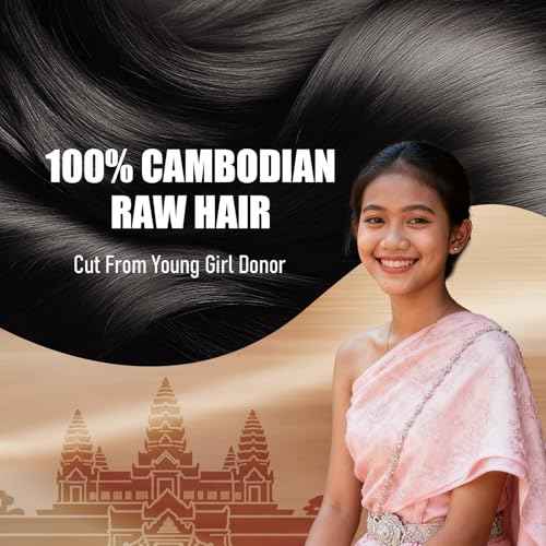 Lynch 15A Body Wave Bundles Human Hair, 18 20 22 Inch Real 100% Unprocessed Raw Cambodian Hair 3 Bundles, Plush Thick Cambodian Virgin Hair 105 Gram Per Bundle Natural Black For Woman