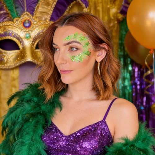Mysense Neon Green Body Glitter Stick - Face & Hair