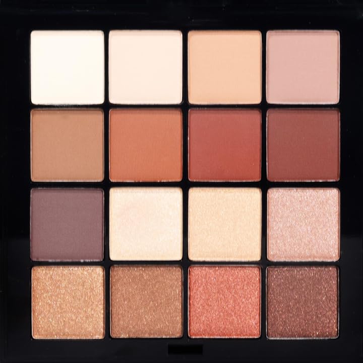 Palladio Ultimate Pro 16-Color Eyeshadow Palette Natural Nudes